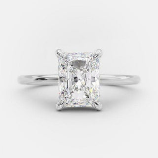 2.43 CT Radiant Cut Solitaire Style Moissanite Engagement Ring