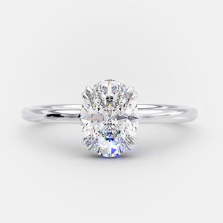 1.0ct Oval Moissanite Solitaire Diamond Engagement Ring - ELITE CARAT