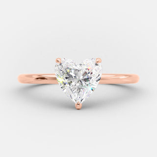 Bague de fiançailles solitaire en moissanite en forme de cœur de 1,10 ct