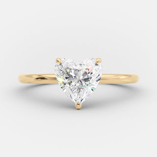 1.10 CT Heart Shaped Moissanite Solitaire Engagement Ring