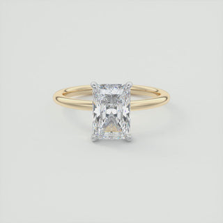 2CT Radiant Cut Diamond Moissanite Solitaire Prong Engagement Ring - ELITE CARAT