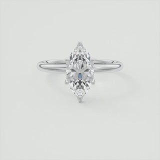 1.85 CT Marquise Cut Moissanite Bezel Solitaire Engagement Ring - ELITE CARAT