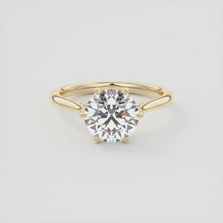 2CT Round Cut Moissanite Solitaire Engagement Ring - ELITE CARAT