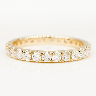 0.80 TCW Round CVD Diamond Full Eternity Wedding Band