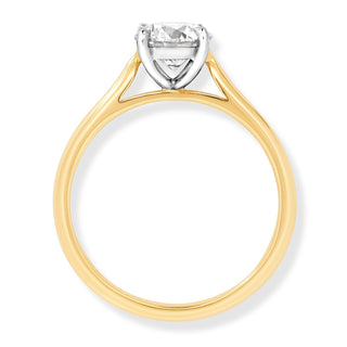 Bague de fiançailles solitaire en diamant rond CVD de 1,0 à 3,0 ct