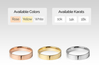 4.0MM Classic Flat Wedding Band For Women in Solid Gold