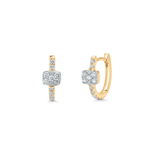 Boucles d'oreilles Huggie en diamant et moissanite ronde de 0,35 TCW