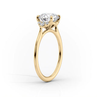 Bague de fiançailles avec grappe de diamants CVD émeraude F/VS1 de 1,50 CT à 3,50 CT