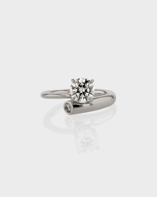 1.0-3.0 CT Round CVD Diamond Two Stone Engagement Ring