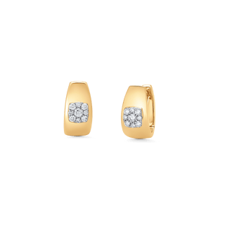 Boucles d'oreilles Huggie en diamant et moissanite ronde de 0,27 TCW