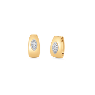 0.16 TCW Round Moissanite Diamond Huggie Earrings