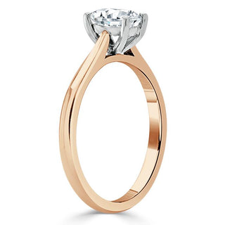 Bague de fiançailles solitaire en moissanite de forme ovale de 0,75 ct