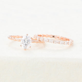 Bague de mariage solitaire en moissanite ovale de 1,33 ct