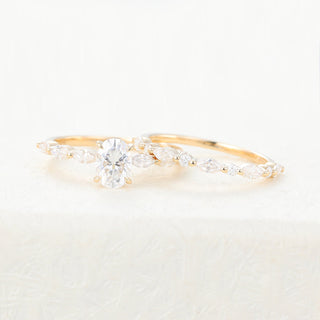 Bague de mariage solitaire en moissanite ovale de 0,84 ct