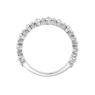 Alliance de mariage en grappe de moissanite de forme ronde de 1,20 ct