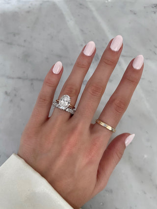 Alliance de mariage en diamants en forme de cœur avec moissanite pour femme 