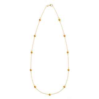 Collier avec pierre de naissance de novembre et diamants en citrine ronde de 2,75 ct