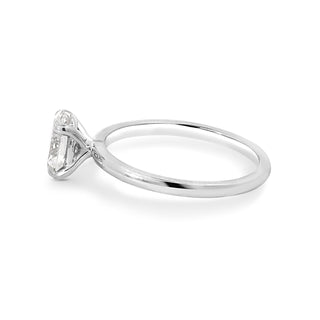 Bague de fiançailles solitaire en diamant ovale CVD de 1,05 à 3,0 ct