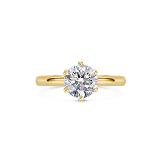 Bague de fiançailles avec diamant rond F-VS1 de 0,70 et 1,50 ct