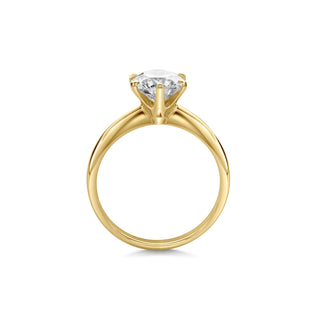 Bague de fiançailles avec diamant rond F-VS1 de 0,70 et 1,50 ct