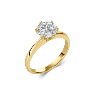 Bague de fiançailles avec diamant rond F-VS1 de 0,70 et 1,50 ct