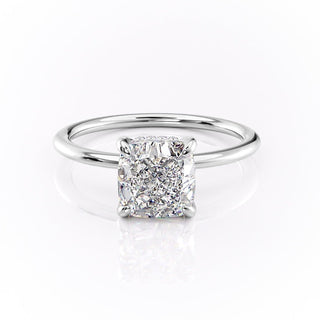 2.54 CT Cushion Cut Solitaire Moissanite Engagement Ring