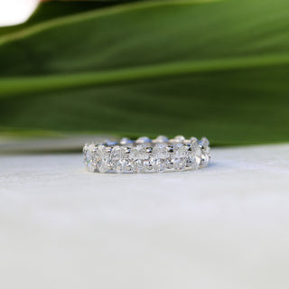 Oval Cut Moissanite Full Eternity Wedding Band