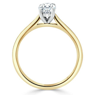 Bague de fiançailles solitaire en moissanite de forme ovale de 0,75 ct