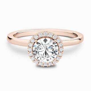 Bague de fiançailles avec halo de diamants en moissanite à taille ronde de 0,35 ct 