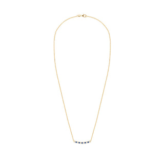 Collier avec pierre de naissance de septembre et diamant saphir rond de 0,90 ct pour elle