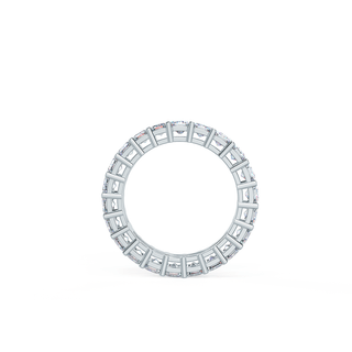 Emerald Cut Moissanite Diamond Full Eternity Wedding Band