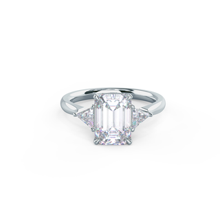 1.50CT Emerald Cut Moissanite Trillion Diamond Engagement Ring - ELITE CARAT