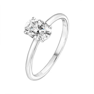 Bague de fiançailles solitaire en moissanite de forme ovale de 0,70 ct