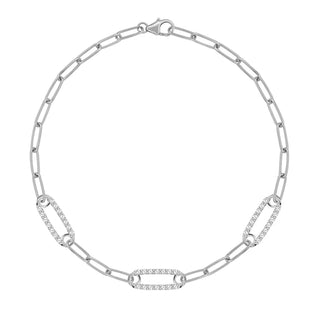 Bracelet avec pierre de naissance d'avril en diamant rond de 0,85 ct pour elle