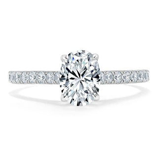 0.94 CT Oval Shaped Moissanite Solitaire Engagement Ring