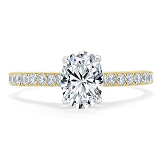 Bague de fiançailles solitaire en moissanite de forme ovale de 0,94 ct