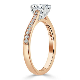 0.94 CT Oval Shaped Moissanite Solitaire Engagement Ring