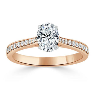 Bague de fiançailles solitaire en moissanite de forme ovale de 0,94 ct