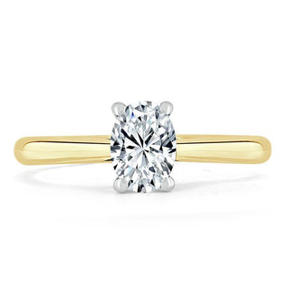 0.75 CT Oval Shape Moissanite Solitaire Engagement Ring