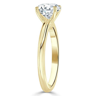 Bague de fiançailles solitaire en moissanite de forme ronde de 0,75 ct