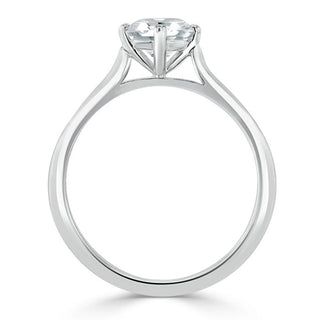 Bague de fiançailles solitaire en moissanite à taille ronde de 0,75 ct