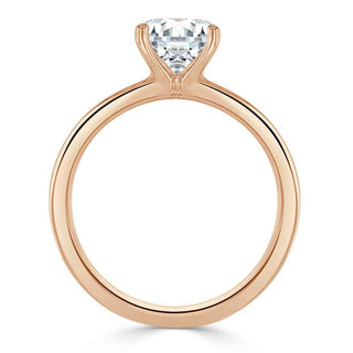 Bague de fiançailles solitaire en moissanite de forme ronde de 0,75 ct