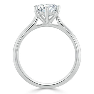 Bague de fiançailles solitaire en moissanite à taille ronde de 0,75 ct