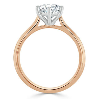 Bague de fiançailles solitaire en moissanite à taille ronde de 0,75 ct