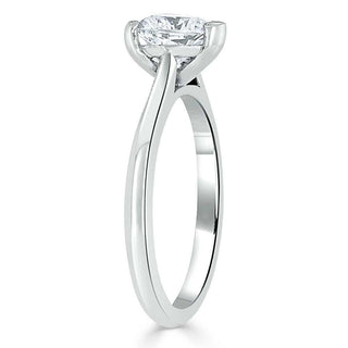 Bague de fiançailles solitaire en moissanite à taille cœur de 1,0 ct