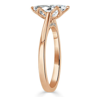 Bague de fiançailles solitaire en moissanite de forme marquise de 1,0 ct