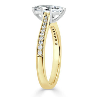 Bague de fiançailles solitaire en moissanite de forme marquise de 1,0 ct