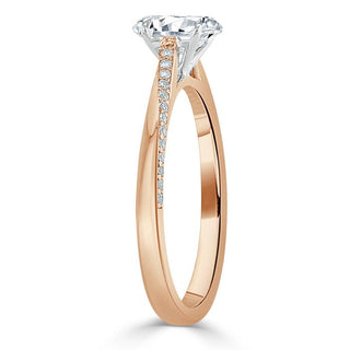 Bague de fiançailles solitaire en moissanite de forme ovale de 0,75 ct