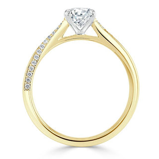 0.75 CT Oval Shaped Moissanite Solitaire Engagement Ring