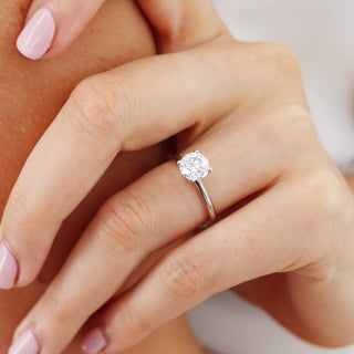 1.20 CT Round Shaped Solitaire Moissanite Engagement Ring